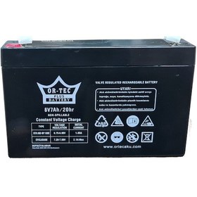 Resim Ortec 6V 7 Ah Bakımsız Akü 2025 Üretim 