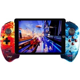 Resim Ipega Pg-9083 Telefon Tablet Bluetooth Kablosuz Streç Gamepad Android / Ios / Ps3 / Anahtar İçin B Alev Kırmızı Mavi 