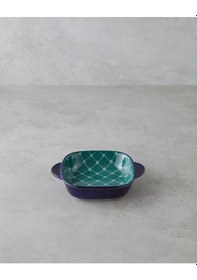 Resim English Home Plantopia Porselen Kayık Tabak 18x14 Cm Lacivert-yeşil Lacivert-yeşil 