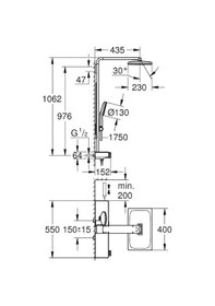 Resim Grohe Rainshower Aqua Pure Duvara Monte Termostatlı Duş Sistemi - 1009610000 Gri - Gümüş 