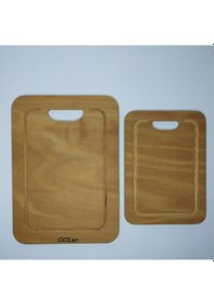 Resim Ahşap Kesme Tahtası 2’Li Ahşap 