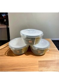 Resim Sermer Pazarlama 3 Adet 2,3 Litre Saklama Kabı Yerli Üretim Beyaz 