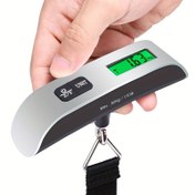 Resim Taşınabilir Seyahat Dijital Bagaj Terazisi, Arka Aydınlatmalı LCD Ekran, 110lb/50kg Yüksek Hassasiyetli, Kolay Okunur Ağırlık, Otomatik Kapanma ve Pil Dahil - Seyahatliler İçin Kompakt ve Pratik, Birim Dönüştürme (kg/lb/oz/g), Taşıma için Siyah Kayış, Taşınabilir Ölçek | Şık Dijital Ölçek | Akıllıca Dijital Düğmeler 