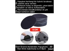 Resim Wintoup Özel Kendinden Yapışkanlı Yıkanabilir Tekrar Kullanılabilir Halı Kilim Kaydırmaz Cırt Bant 20 Adet 