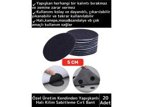 Resim Wintoup Özel Kendinden Yapışkanlı Yıkanabilir Tekrar Kullanılabilir Halı Kilim Kaydırmaz Cırt Bant 20 Adet 