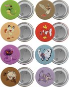 Resim Pokemon Çanta Rozeti Seti 8 Adet En Büyük Boy 5.8cm İğneli Broş S 