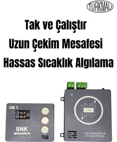 Resim snk mühendislik Kablosuz Oda Termostatı SNK OB1 (GRİ) 