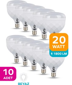 Resim ŞANLED 20w Tasarruflu E27 Beyaz Renk Torch Led Ampul-1-2-4-6-8-10 Adet 