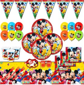 Resim Mickey Mouse Miki Doğum Günü Parti Malzemeleri Süsleri Set 40 Kiş 