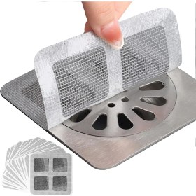 Resim 20 Adet Gider Süzgeci Yapışkanlı Filtre Saç Kıl Tüy Pislik Durdurucu Lavabo Banyo Mutfak Küvet Gider Koruyucu Böcek Haşere Engelleyici 
