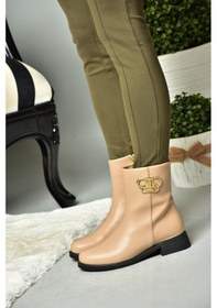 Resim Fox Shoes R312222109 Ten Alçak Tabanlı Kadın Bot Ten 