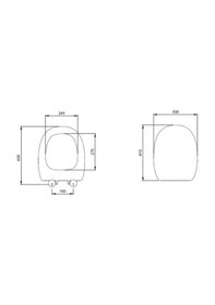 Resim Bocchi Strata Klozet Kapağı Yavaş Kapanır Slim Parlak Siyah A0500-005 Beyaz 