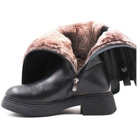 Resim Hakiki Deri Kürklü Kadın Klasik Çizme 124kza2314 001 