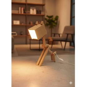 Resim Veo Store El Yapımı Köpek Şeklinde Masa Lambası Aydınlatma 