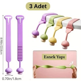 Resim 3b Trend 3 Adet Mantar Tasarımlı Klozet Kaldırma Klozet Kapağı Tutacağı Hijyenik Kaldırma Aparatı 
