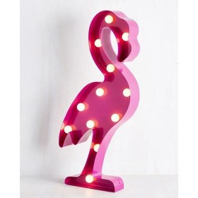 Resim Designer Land Flamingo Led Dekoratif Aydınlatma Duvar Lambası 