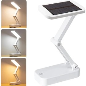 Resim Renklimestore Güneş Enerjili Solar Masa Lambası, 3 Modlu, Işık Gücünü Kısabilme ve Açabilme USB Şarj Edilebilir Taşınabilir Esnek Kaz Boynu 8led Kitap Okuma Aydınlatması, Yatak Başı Okuma Lambaları 