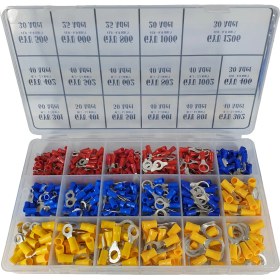 Resim Gwest - 640 Parça Izoleli Yuvarlak Uçlu Terminal Full Seti 