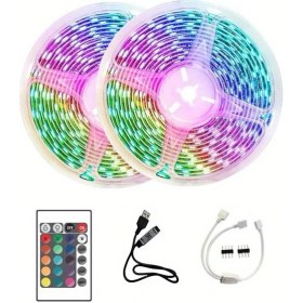Resim 10M Şerit LED Iç Mekan Renkli Rgb Şerit LED Kumandalı 