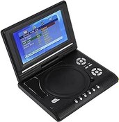 Resim Taşınabilir DVD Oynatıcı Döner Ekran Şarj Edilebilir TV Araç Şarj Cihazı (AB Tak) 