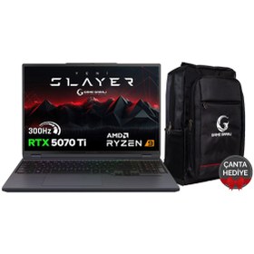Resim Game Garaj Slayer R9T-5070Ti C2 AMD Ryzen 9 9955HX 64GB RAM 2TB SSD RTX5070Ti 16" QHD IPS 300Hz FreeDos 
