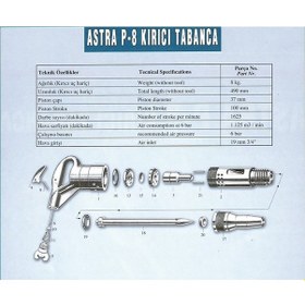 Resim Astra P-8 Havalı Kırıcı Tabanca 