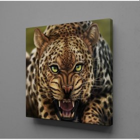 Resim Leopar Kanvas Tablo 25x25cm 