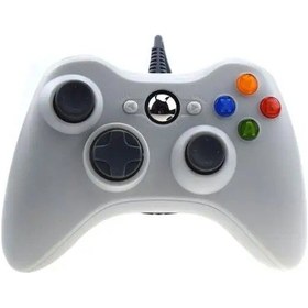 Resim Xbox 360 İçin Beyaz Usb Kablolu Gamepad / Windows 7/8/10 İçin İnce Kontrol Cihazı Steam Oyunu İçin Microsoft Pc Kontrol Cihazı Desteği 