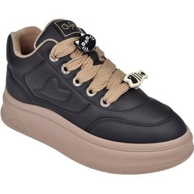 Resim Guja İçi Polar Kadın Spor Ayakkabı Sneaker Gj-25k421 Siyah Siyah 