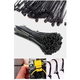 Resim Pemsan 25cm X 3,6mm Plastik Cırt Kelepçe Kablo Bağı 100 Adet 