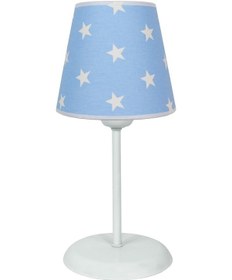 Resim Şenay Aydınlatma Çocuk Odası Konik Kumaş Abajur-Mavi Yıldız Diğer 