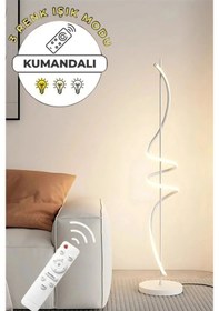 Resim Ömür Avize Peri Beyaz 3 Renk Kumandalı Lambader 