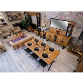 Resim Ntconcept Ntconcept Doğal Ağaç Ofis Koltuk Takımı 