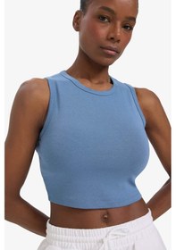 Resim DeFactoFit Crop Top Bisiklet Yaka Modal Sporcu Atlet E2939AX25SMIN34 