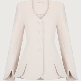 Resim Tulip Ceket - 36 / Krem 