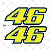 Resim Bay Etiket Rfhlm51 Reflektif Rossi 46 Sticker Seti 2'Li Set 