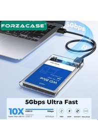 Resim 5gbps Usb 2.0/3.0 Sata 2.5 İnch Harici Harddisk Kutusu - Fc469 