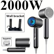 Resim 2000W Katlanabilir Saç Kurutma Makinesi 3-in-1 Fonksiyonlarla (Saç Kurutma Makinesi, Konsantre ve Difüzör) - Yüksek Güç 2000W, 3 Hız Ayarlı, 3m Kablo, Duvara Monte Edilebilir, Ev ve Seyahat için Kompakt Tasarım, Seyahat Saç Kurutma Makinesi, Şık Metalik Bitiş, Dayanıklı İnşaat 