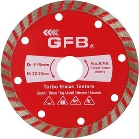 Resim Turbo Elmas Mermer - Granit Kesici Disk 180 Mm 