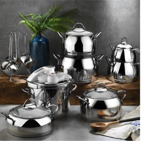 Resim Megaw Merkür 18 Parça Çelik Çeyiz Seti Sade CLKMRK18CYZSD 