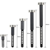 Resim Axıal Scx10 90046 90047 İçin Alüminyum Alaşım Ve Karbon Fiber Rc Araç Gövde Kolon Seti - Siyah, 5 Boyut Seçeneği 