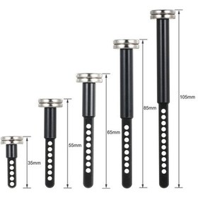 Resim Axıal Scx10 90046 90047 İçin Alüminyum Alaşım Ve Karbon Fiber Rc Araç Gövde Kolon Seti - Siyah, 5 Boyut Seçeneği 