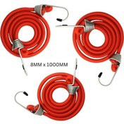 Resim Bagaj Lastiği Kırmızı 8mmx100cm 3 Adet 