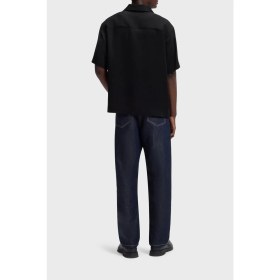 Resim Hugo Logolu Oversize Fit Klasik Yaka Kısa Kollu Gömlek Erkek Gömlek 50560593 001 