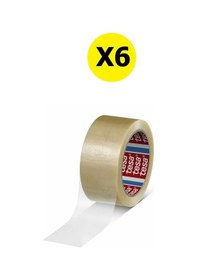 Resim Tesa Koli Bandı Doğal Kauçuk Şeffaf 100mx45mm X6 Adet 6 Adet 