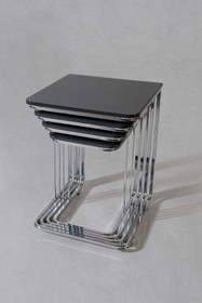 Resim Veys Sehpa 4 Lü Vegas Zigon Sehpa - Füme 