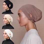 Resim Her Gün Zarafet - Kadınlar için Ayarlanabilir Düz Renk Hijab Kapağı Kulak Bağları ile - Nefes Alabilen Polyester, Güvenli Uyum için Elastik Alt Kapağı, Dış Aktiviteler için İdeal, Günlük Başörtüsü|Kulak Bağlı Hijab|Polyester Başörtüsü 