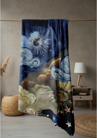 Resim Dijital Baskı Plaj Deniz Havlusu Modern Desenli Peştamal 80x160 Cm Hvl0057 Renkli 