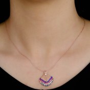 Resim Midyat Nurtaş Gümüş Deniz Kabuğu Tasarım Rose Hayalet Gümüş Kolye 