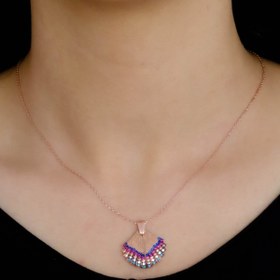 Resim Midyat Nurtaş Gümüş Deniz Kabuğu Tasarım Rose Hayalet Gümüş Kolye 